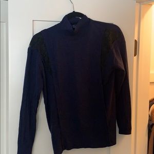 Navy sweater with back